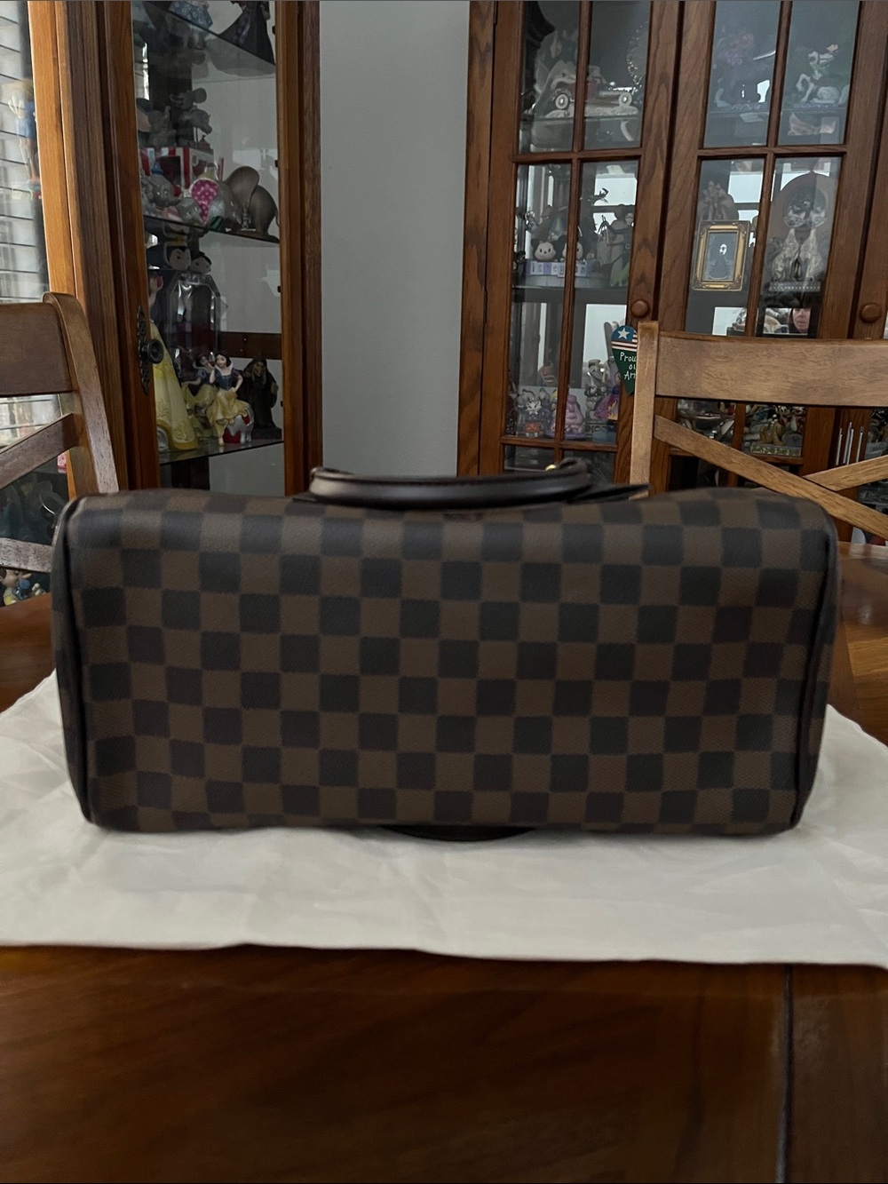 Chic Brown Damier Crossbody Top Handle Satchel Doctor Handbag! - Picture 7 of 7